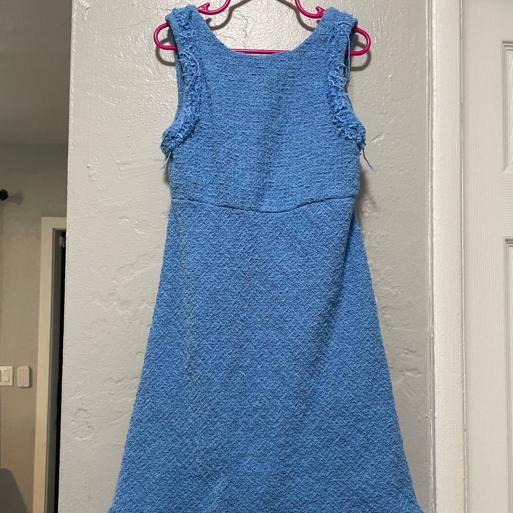 Zara Frayed Textured Dress